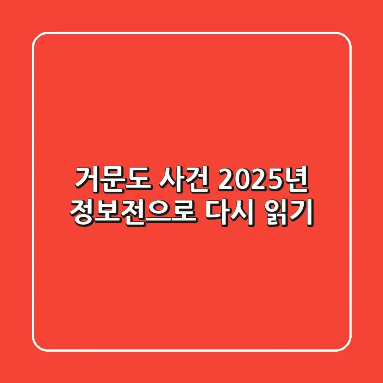 거문도 사건, 2025년 정보전으로 다시 읽기