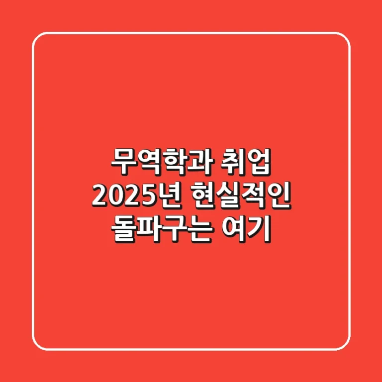 무역학과 취업, 2025년 현실적인 돌파구는 여기!