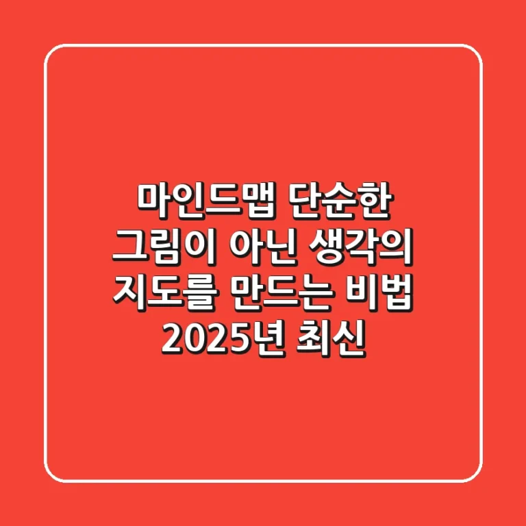 마인드맵, 단순한 그림이 아닌 생각의 지도를 만드는 비법 (2025년 최신)